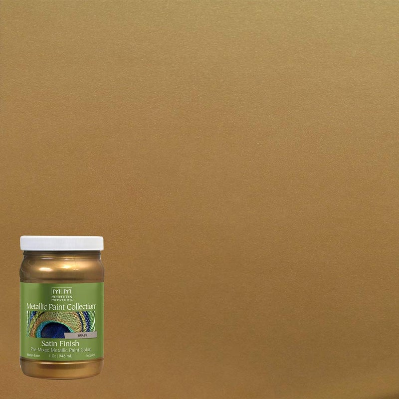 Modern Masters qt Modern Masters ME289 Brass Metallic Paint Collection, Satin Water-Based Decorative Metallic Paint - Image 2